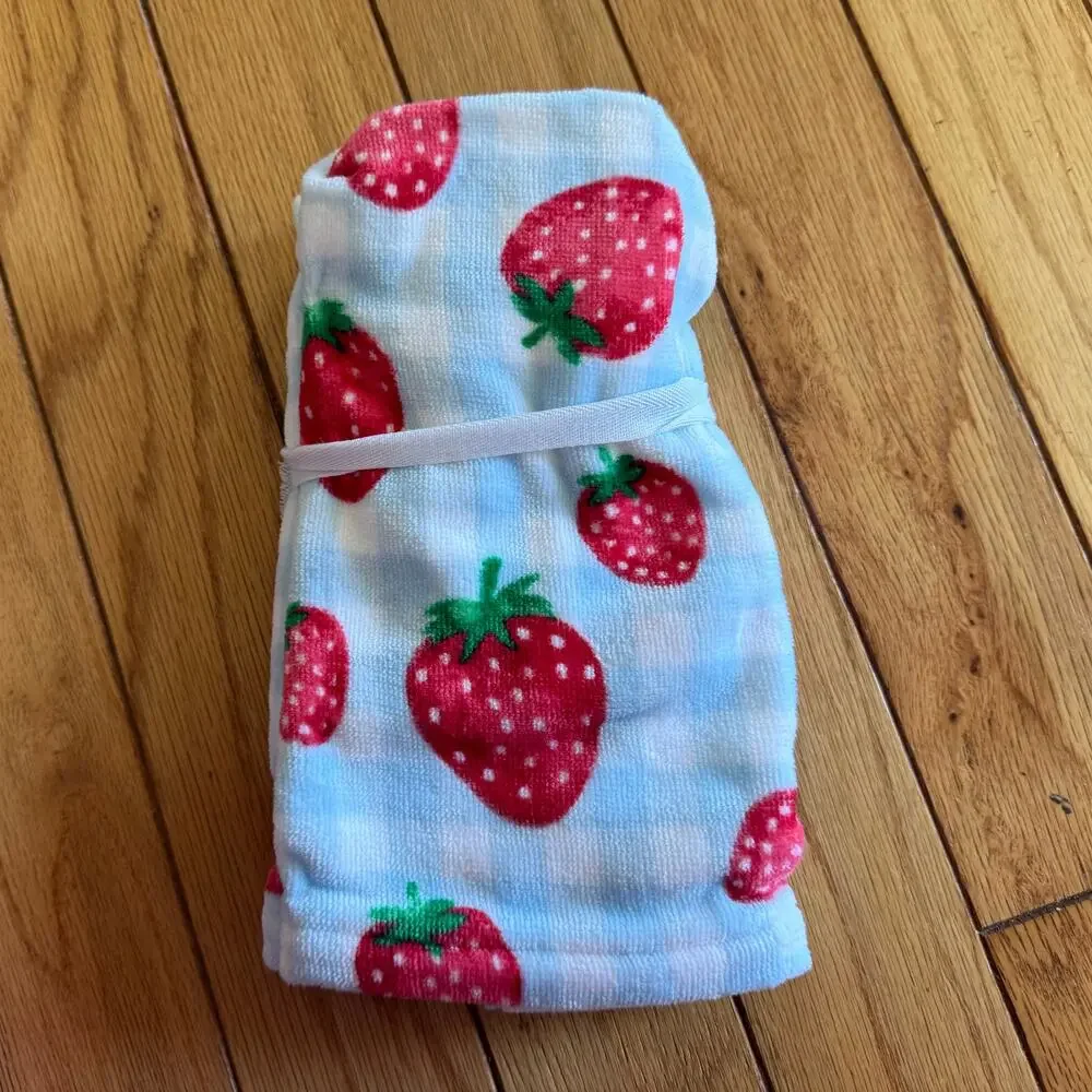 NWT Deborah Connolly Designs Strawberry Tip Towel | Women-Owned OEKO-TEX Summer